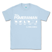 Dusty Blue dog pomeranian cute dog puppy pet black paw Classic Tee - linhVisuals