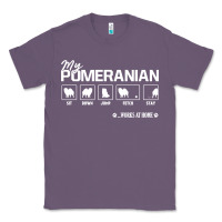 Lavender dog pomeranian cute dog puppy pet black paw Classic Tee - linhVisuals