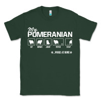 Sports Green dog pomeranian cute dog puppy pet black paw Classic Tee - linhVisuals