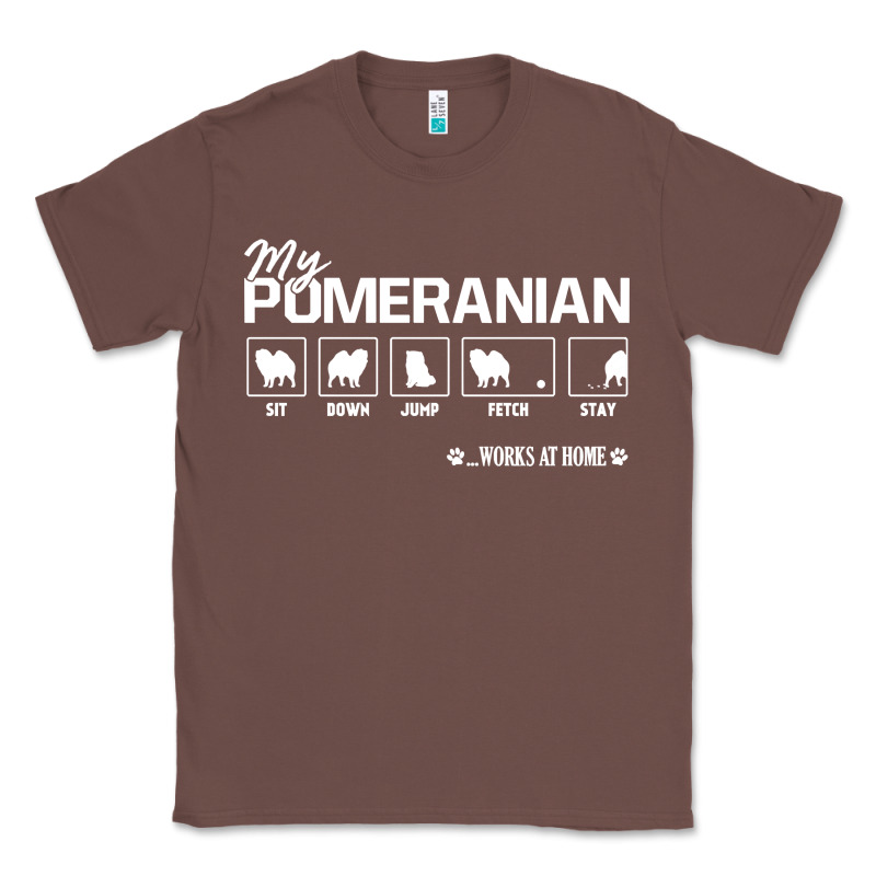 Dog Pomeranian Cute Dog Puppy Pet Black Paw Classic Tee by linhVisuals | Teevron