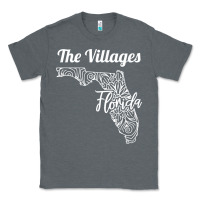 Charcoal Heather the villages fl   florida city mandala t shirt Classic Tee - linhVisuals
