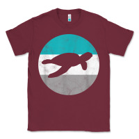 Burgundy sea turtle retro gift for men or boys t shirt Classic Tee - linhVisuals