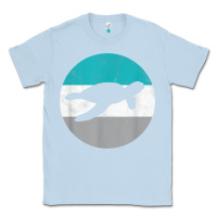 Dusty Blue sea turtle retro gift for men or boys t shirt Classic Tee - linhVisuals