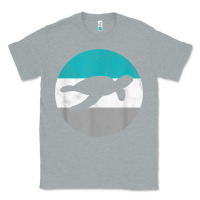 Heather Grey sea turtle retro gift for men or boys t shirt Classic Tee - linhVisuals