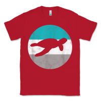 Red sea turtle retro gift for men or boys t shirt Classic Tee - linhVisuals