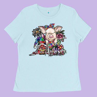 Autism Awareness3 Ladies Tee Designed By Sublimationcraftshop