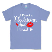 Colony Blue i kissed an electrician and i liked it for girlfriend wife pullover ho Classic Tee - linhVisuals