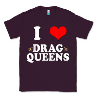 Plum i love drag queens  i heart drag queens t shirt Classic Tee - linhVisuals