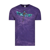 Cloud Purple Blue Dragonfly Vintage Tee - LillyAllenDesigns