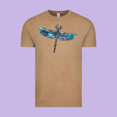 Blue Dragonfly Vintage Tee Designed By Lillyallendesigns