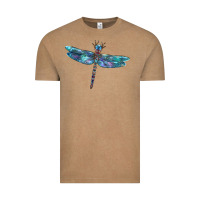 Vintage Coffee Blue Dragonfly Vintage Tee - LillyAllenDesigns