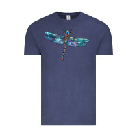 Vintage Denim Blue Dragonfly Vintage Tee - LillyAllenDesigns