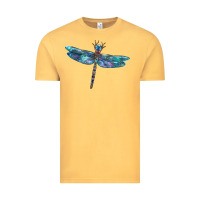 Vintage Mustard Blue Dragonfly Vintage Tee - LillyAllenDesigns