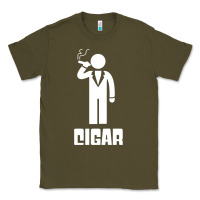Army Green cigar smoker Classic Tee - linhVisuals