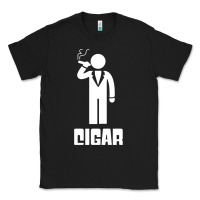 Black cigar smoker Classic Tee - linhVisuals