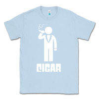 Dusty Blue cigar smoker Classic Tee - linhVisuals
