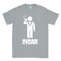 Heather Grey cigar smoker Classic Tee - linhVisuals