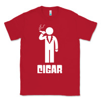 Red cigar smoker Classic Tee - linhVisuals