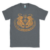 Charcoal Heather twin tiger sak yant tattoo muay thai thailand martial art tank top Classic Tee - linhVisuals