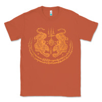 Copper twin tiger sak yant tattoo muay thai thailand martial art tank top Classic Tee - linhVisuals