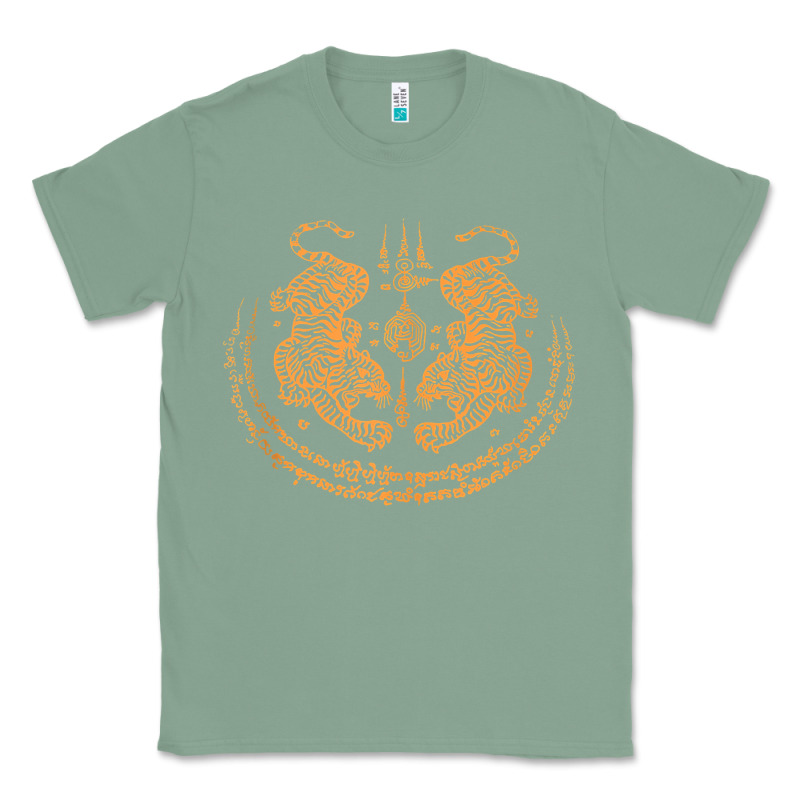 Twin Tiger Sak Yant Tattoo Muay Thai Thailand Martial Art Tank Top Classic Tee by linhVisuals | Teevron