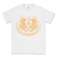 White twin tiger sak yant tattoo muay thai thailand martial art tank top Classic Tee - linhVisuals