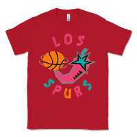 Red Los Spurs Classic Tee - linhVisuals