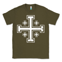 Army Green crusader cross of jerusalem knights templa Classic Tee - linhVisuals