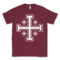 Burgundy crusader cross of jerusalem knights templa Classic Tee - linhVisuals