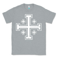 Heather Grey crusader cross of jerusalem knights templa Classic Tee - linhVisuals