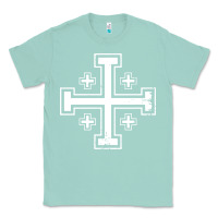 Seafoam crusader cross of jerusalem knights templa Classic Tee - linhVisuals