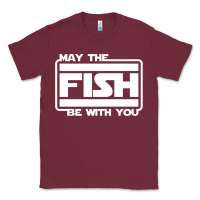 Burgundy May The Fish Be With You Fishing3 Classic Tee - linhVisuals