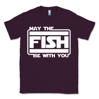 Plum May The Fish Be With You Fishing3 Classic Tee - linhVisuals