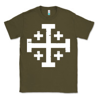 Army Green crusader cross of jerusalem Classic Tee - linhVisuals