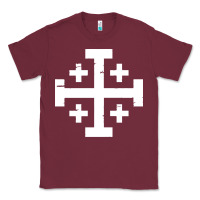 Burgundy crusader cross of jerusalem Classic Tee - linhVisuals