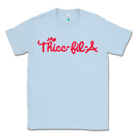 Dusty Blue women funny thicc thick fil a curvy women girlfriend premium t shirt Classic Tee - linhVisuals