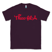 Plum women funny thicc thick fil a curvy women girlfriend premium t shirt Classic Tee - linhVisuals