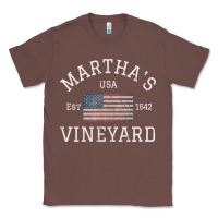Chestnut martha's vineyard massachusetts american flag usa vintage pullover hoo Classic Tee - linhVisuals