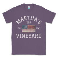Lavender martha's vineyard massachusetts american flag usa vintage pullover hoo Classic Tee - linhVisuals