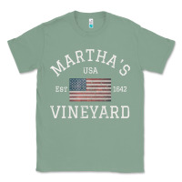 Sage martha's vineyard massachusetts american flag usa vintage pullover hoo Classic Tee - linhVisuals