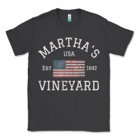 Smoke martha's vineyard massachusetts american flag usa vintage pullover hoo Classic Tee - linhVisuals