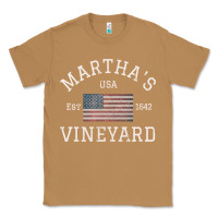 Toasted Coconut martha's vineyard massachusetts american flag usa vintage pullover hoo Classic Tee - linhVisuals