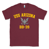 Burgundy uss arizona bb 39 battleship t shirt Classic Tee - linhVisuals