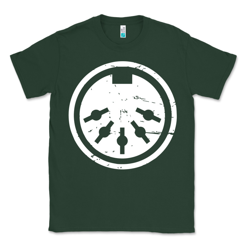 Distressed Midi Plug Synthesizer Classic Tee by linhVisuals | Teevron