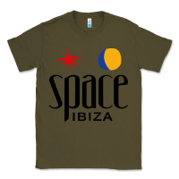 Army Green Space Ibiza Classic Tee - linhVisuals