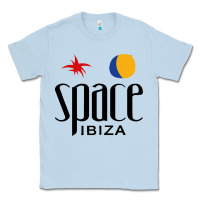 Dusty Blue Space Ibiza Classic Tee - linhVisuals