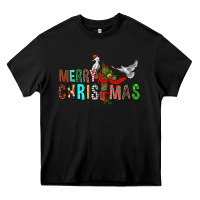 Black Merry christmas cross Heavy Core Tee - FaDigitalArtStudio