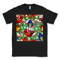 Black christmas coffee cups bell and candy cane with leopard and plaid Classic Tee - BundleAndBundleShop