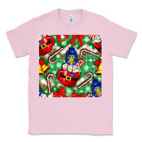 Bubblegum Pink christmas coffee cups bell and candy cane with leopard and plaid Classic Tee - BundleAndBundleShop