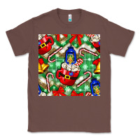 Chestnut christmas coffee cups bell and candy cane with leopard and plaid Classic Tee - BundleAndBundleShop
